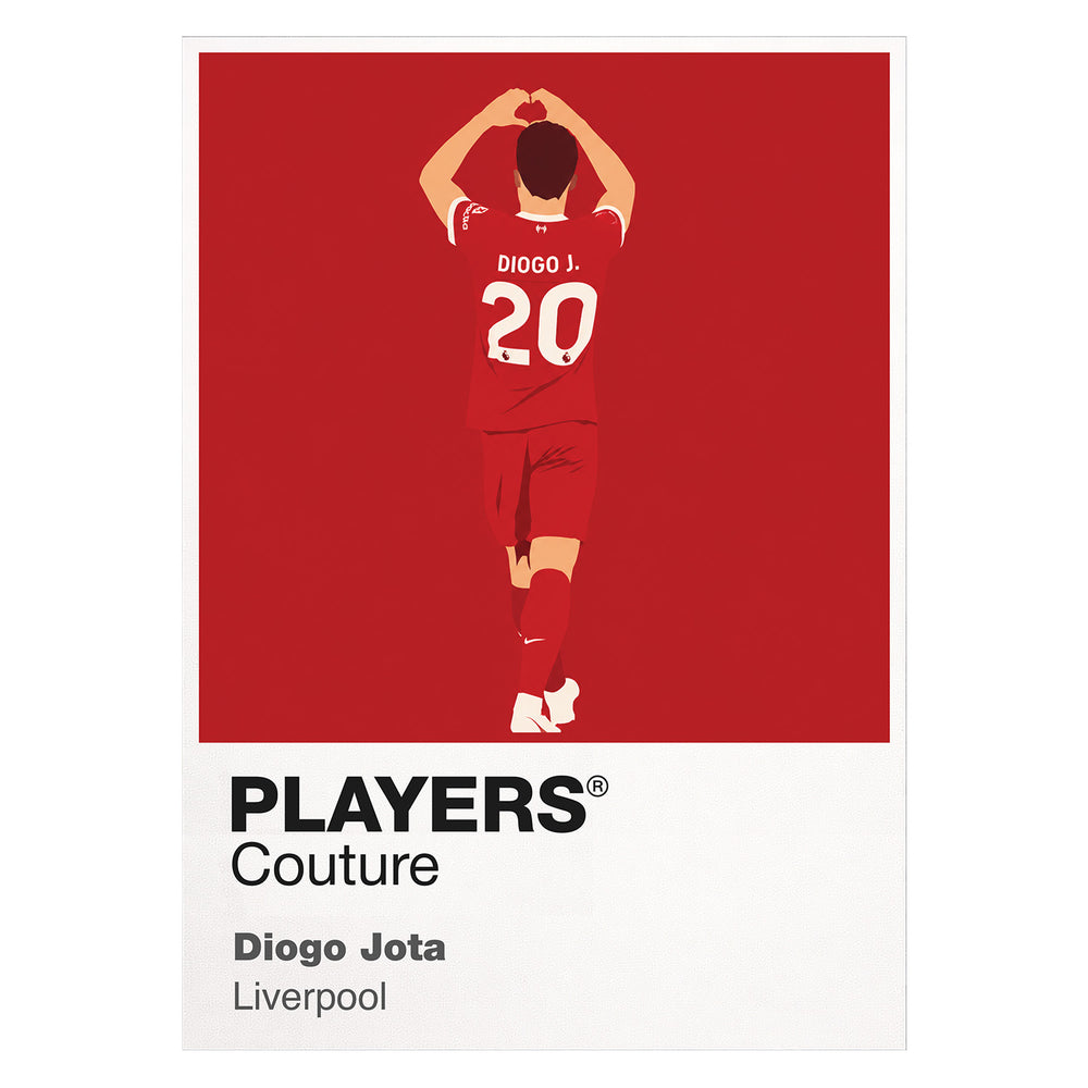 Diogo Jota Liverpool Icon Frame — White