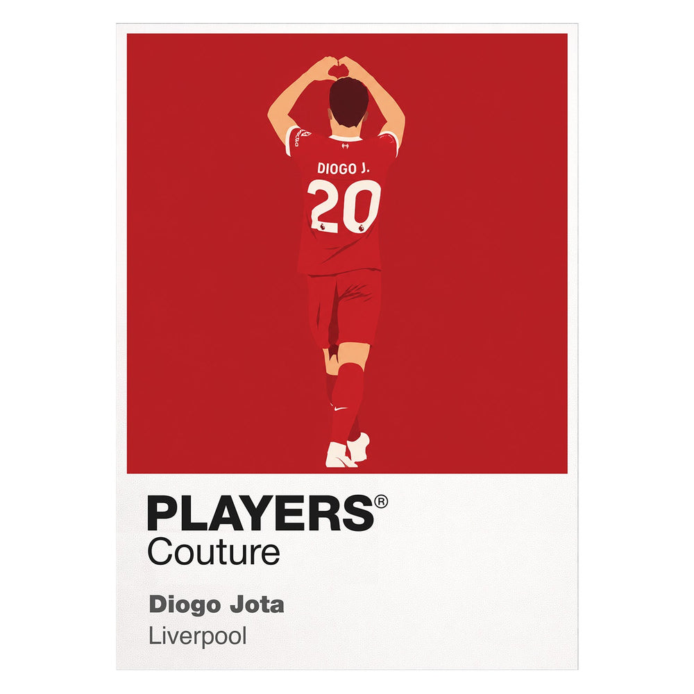 Diogo Jota Liverpool Icon Frame — White