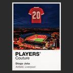 Diogo Jota Liverpool forever number 20 Icons in Lights Frame tribute artwork in black