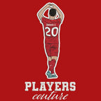 Diogo Jota Badge Men's T-Shirt – close-up detail shot of the Diogo Jota Players Couture logo design