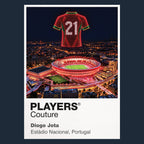 Diogo Jota Portugal Icons in Lights Frame tribute artwork in navy