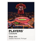 Diogo Jota Portugal Icons in Lights Frame tribute artwork in white