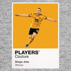 Diogo Jota Wolverhampton Wanderers grey Icon Frame artwork detail