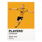 Diogo Jota Wolverhampton Wanderers white Icon Frame artwork detail