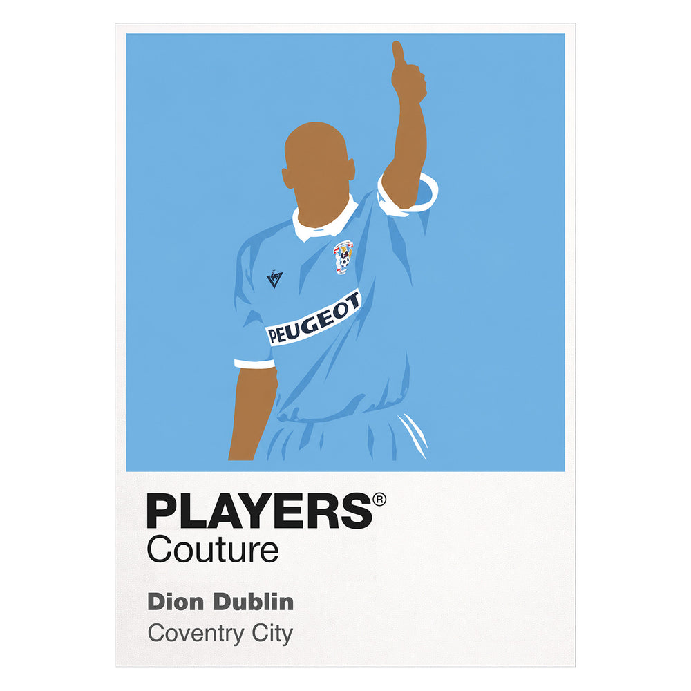 Dion Dublin Coventry City Icon Frame — White