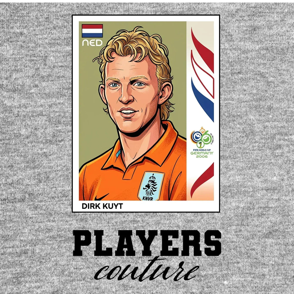 Dirk Kuyt World Cup Sticker Kids T-Shirt – dirk kuyt grey Players Couture design