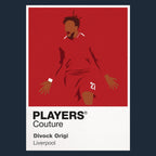 Divock Origi Liverpool Icon Frame — Navy