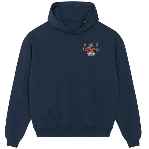 Divock Origi hoodie – navy men's hoodie featuring the Divock Origi Players Couture logo