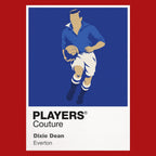 Dixie Dean Everton Icon Frame Kids T-Shirt — Red Artwork