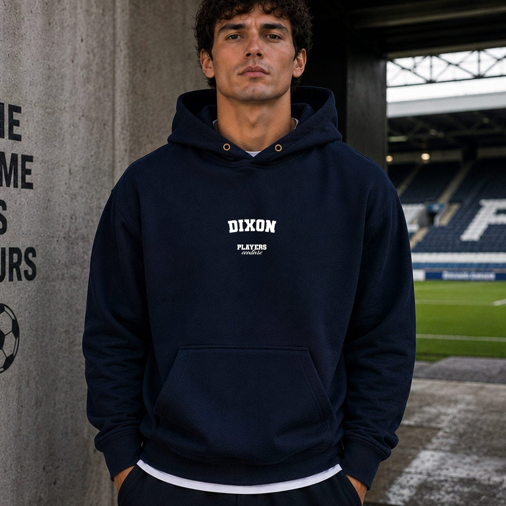 dixon name-print hoodie - navy