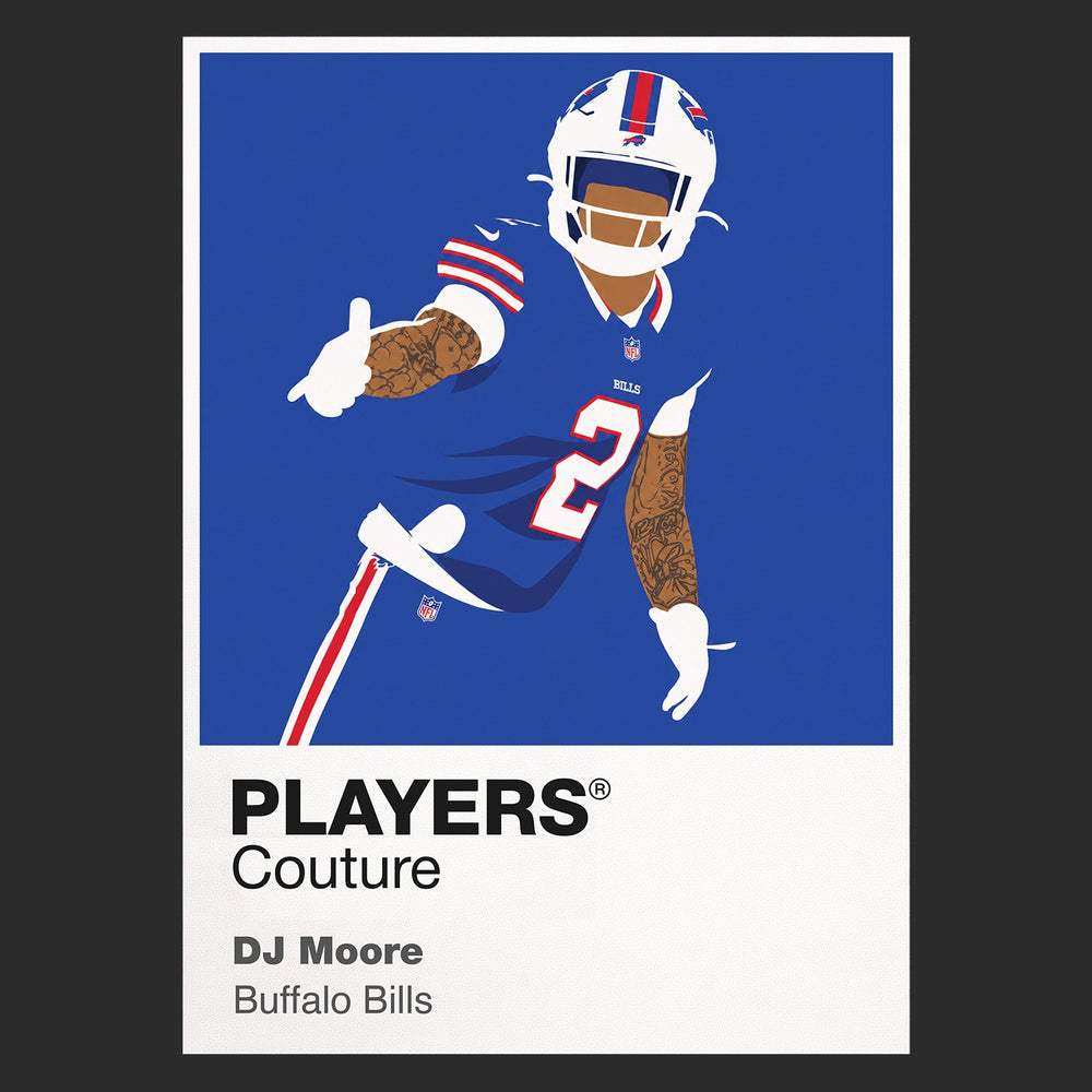 DJ Moore Buffalo Bills black Icon Frame artwork detail