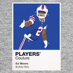 DJ Moore Buffalo Bills grey Icon Frame artwork detail