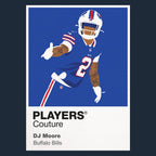 DJ Moore Buffalo Bills navy Icon Frame artwork detail