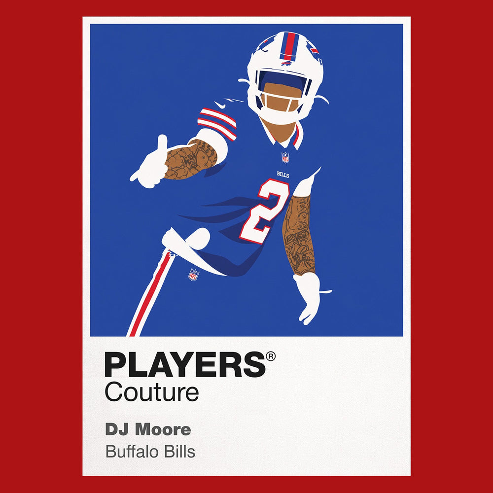 DJ Moore Buffalo Bills red Icon Frame artwork detail