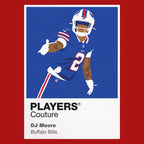DJ Moore Buffalo Bills red Icon Frame artwork detail