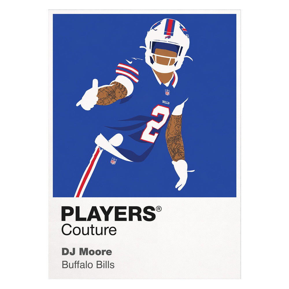 DJ Moore Buffalo Bills white Icon Frame artwork detail