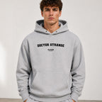 doctor-strange name-print hoodie - grey