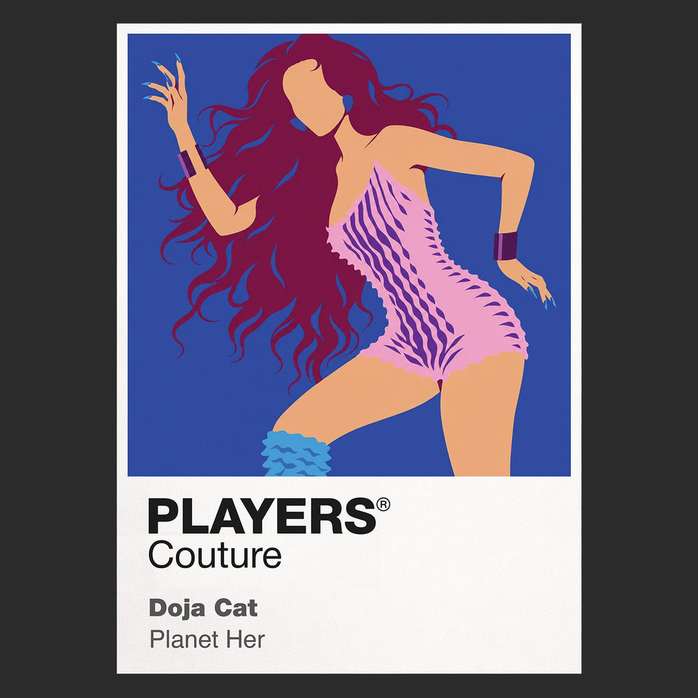 Doja Cat Doja Cat's fashion-led silhouette, character changes and playful visual experimentation Icon Frame artwork in black