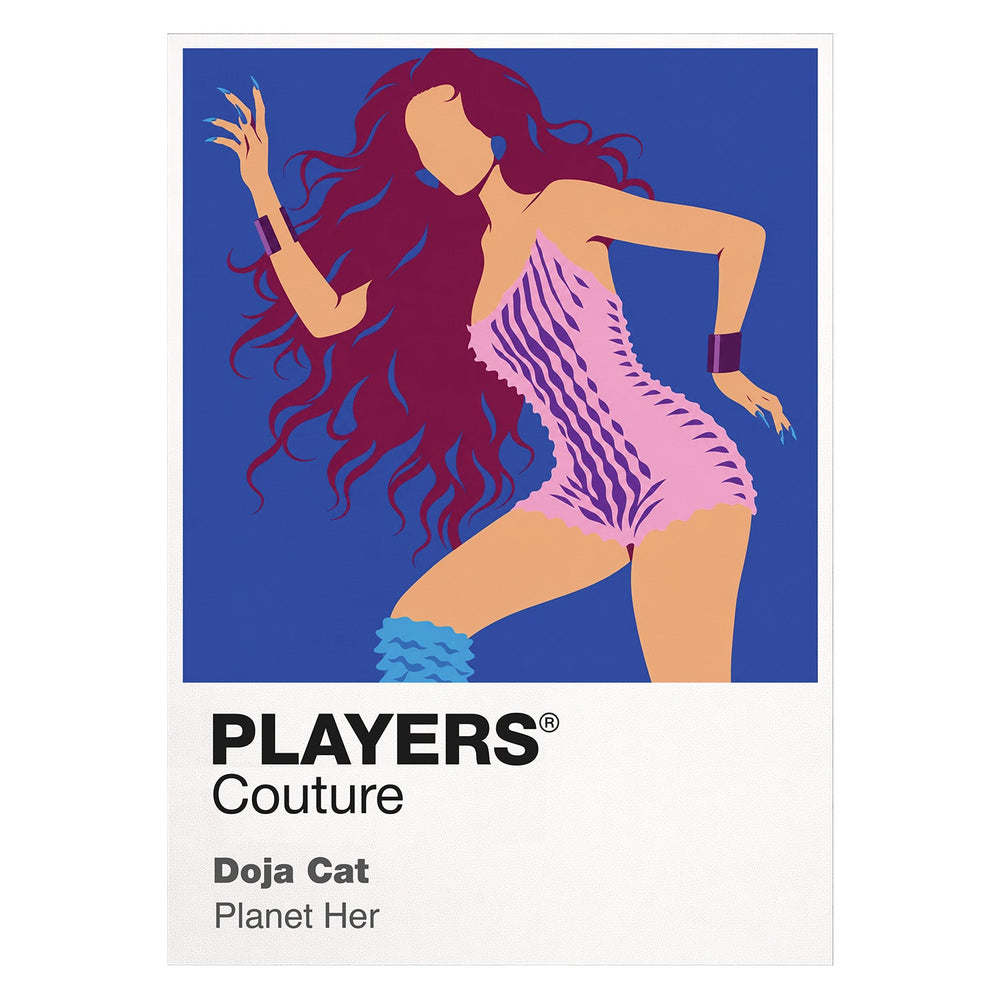 Doja Cat Doja Cat's fashion-led silhouette, character changes and playful visual experimentation Icon Frame artwork on white