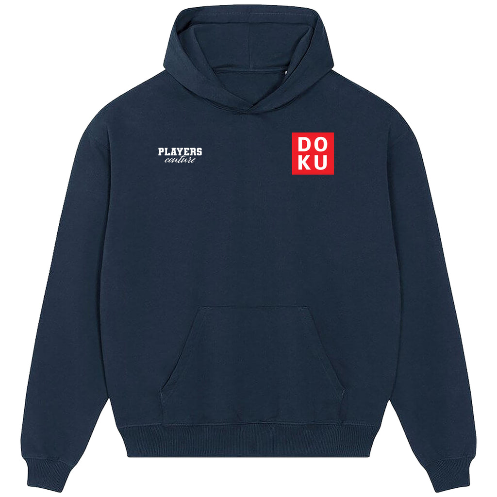 Jeremy Doku Logo Players Couture Men's Casual Hoodie Navy