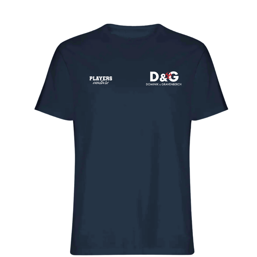 Dominik & Gravenberch Logo Players Couture Mens T-Shirt Navy