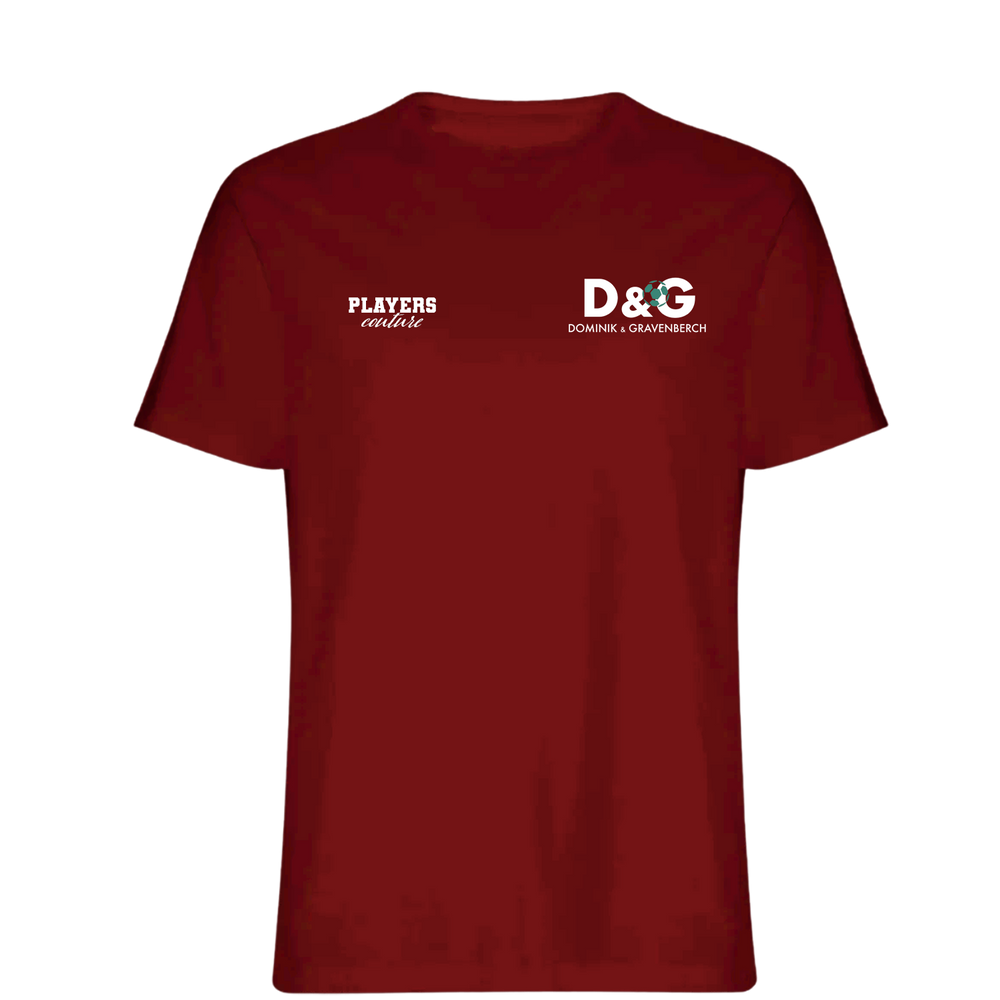 Dominik & Gravenberch Logo Players Couture Mens T-Shirt Red