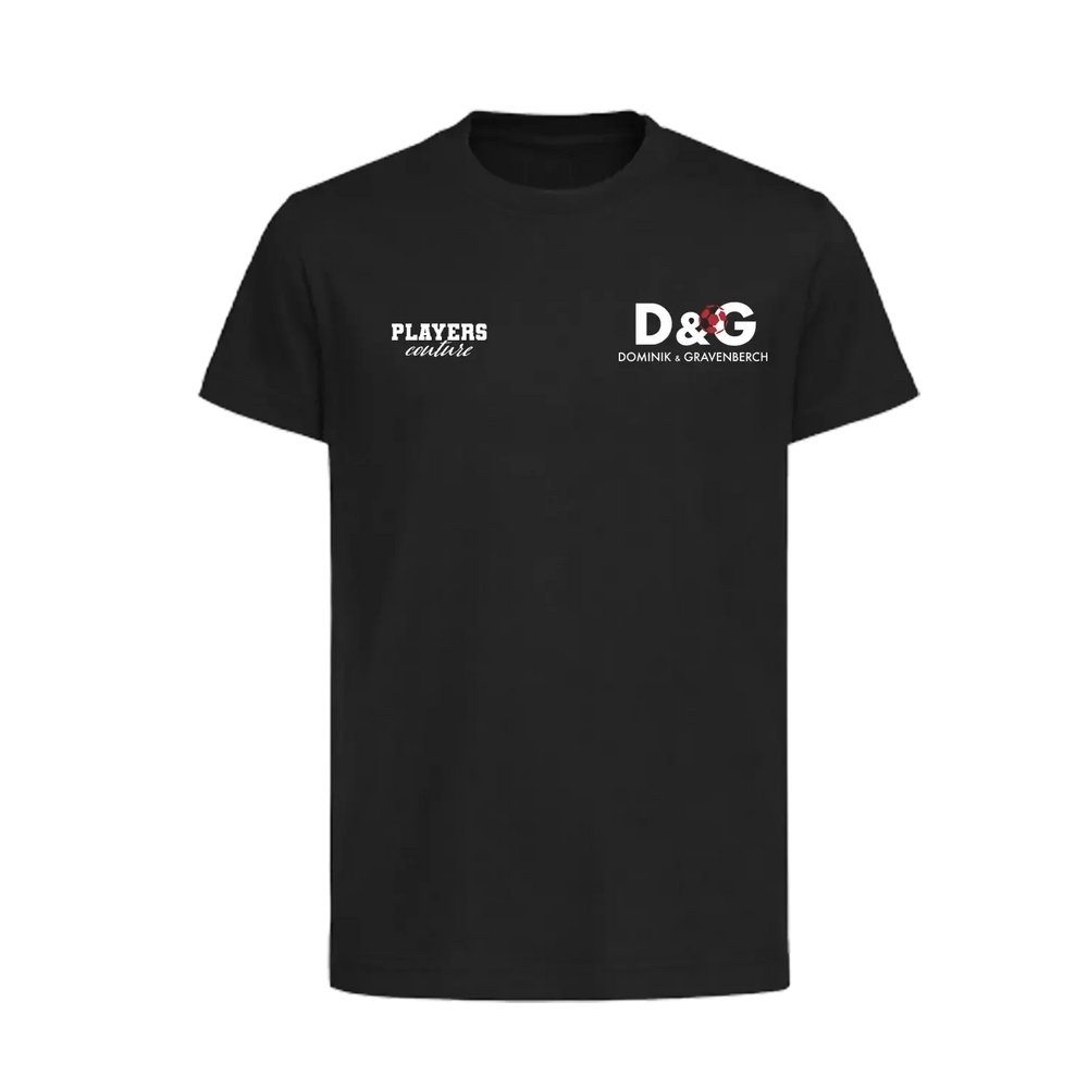 Dominik & Gravenberch t-shirt – black kids' t-shirt featuring the Dominik & Gravenberch Players Couture logo