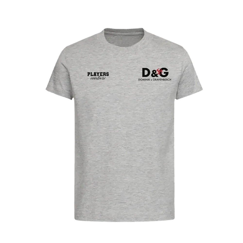 Dominik & Gravenberch t-shirt – grey kids' t-shirt featuring the Dominik & Gravenberch Players Couture logo