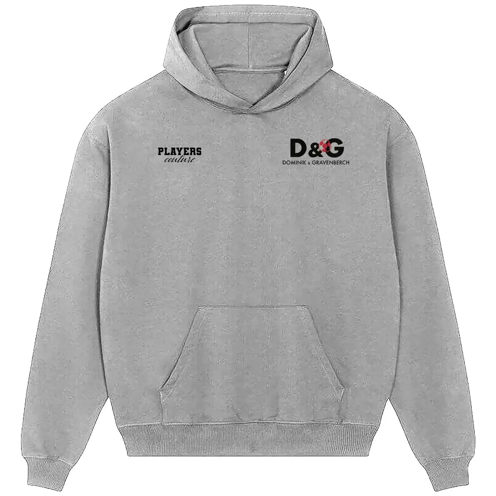 Dominik Szoboszlai & Ryan Gravenberch hoodie – grey men's hoodie featuring the Dominik Szoboszlai & Ryan Gravenberch Players