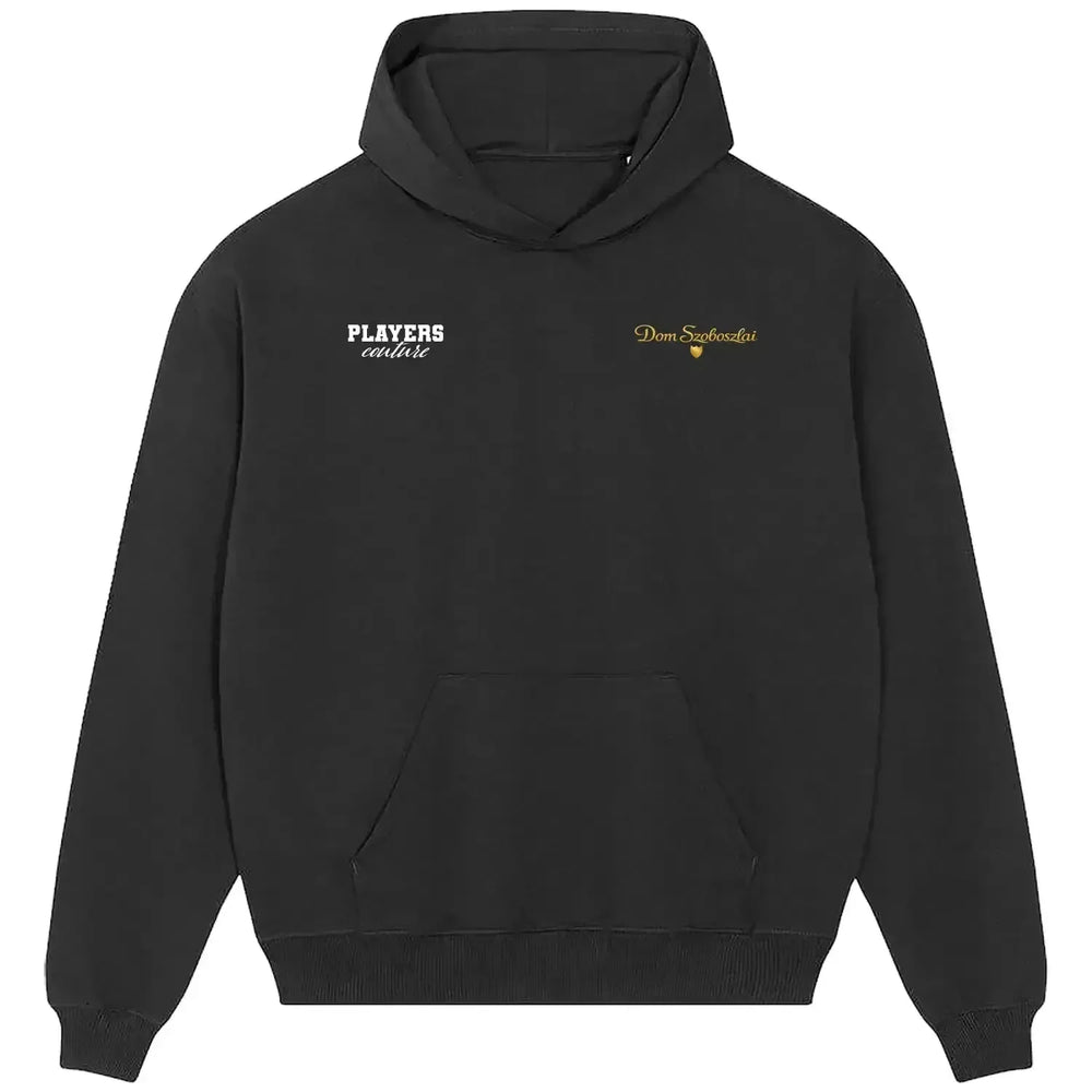 Dom Szoboszlai hoodie – black men's hoodie featuring the Dom Szoboszlai Players Couture logo