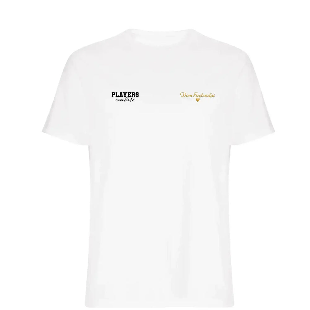 Dom Szoboszlai Logo Players Couture Mens T-Shirt - White / S | Fashion Collection, Football, Hungary, Liverpool, Men's, RB Leipzig, RB Salzburg, T-Shirts, Volume 1