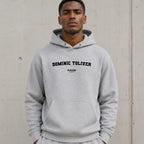 dominic-toliver name-print hoodie - grey