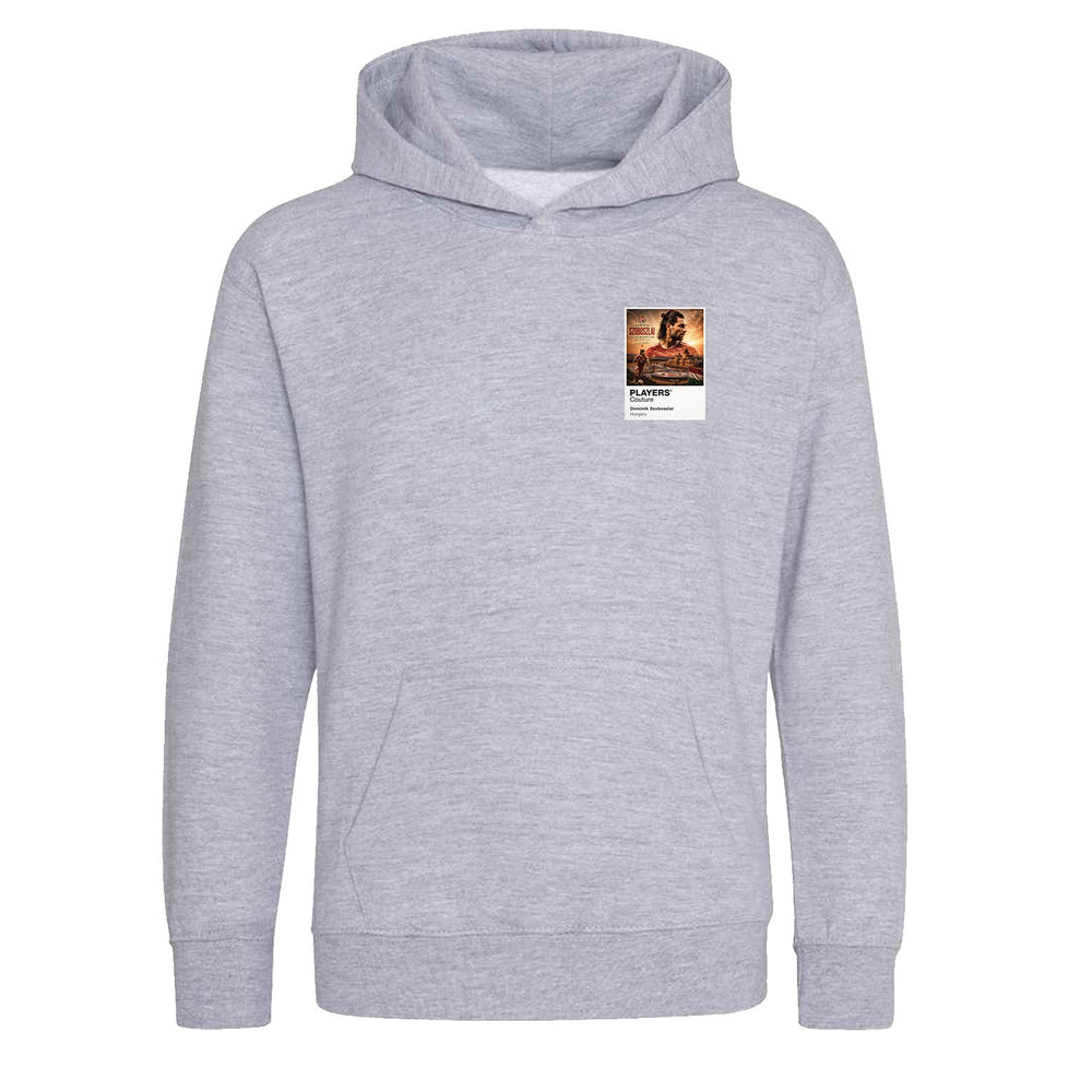 Dominik Szoboszlai Hungary Atlas Frame White kids hoodie by Players Couture