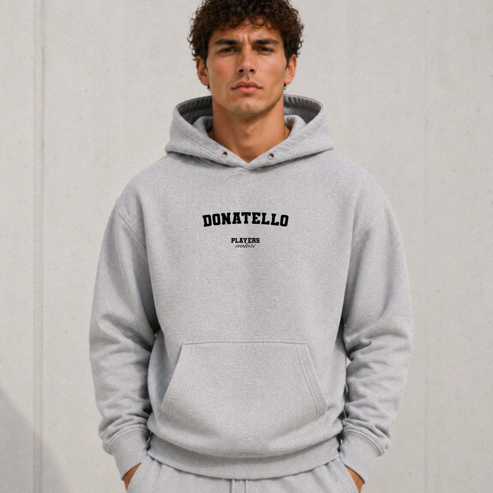 donatello name-print hoodie - grey