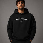 donna-summer name-print hoodie - black