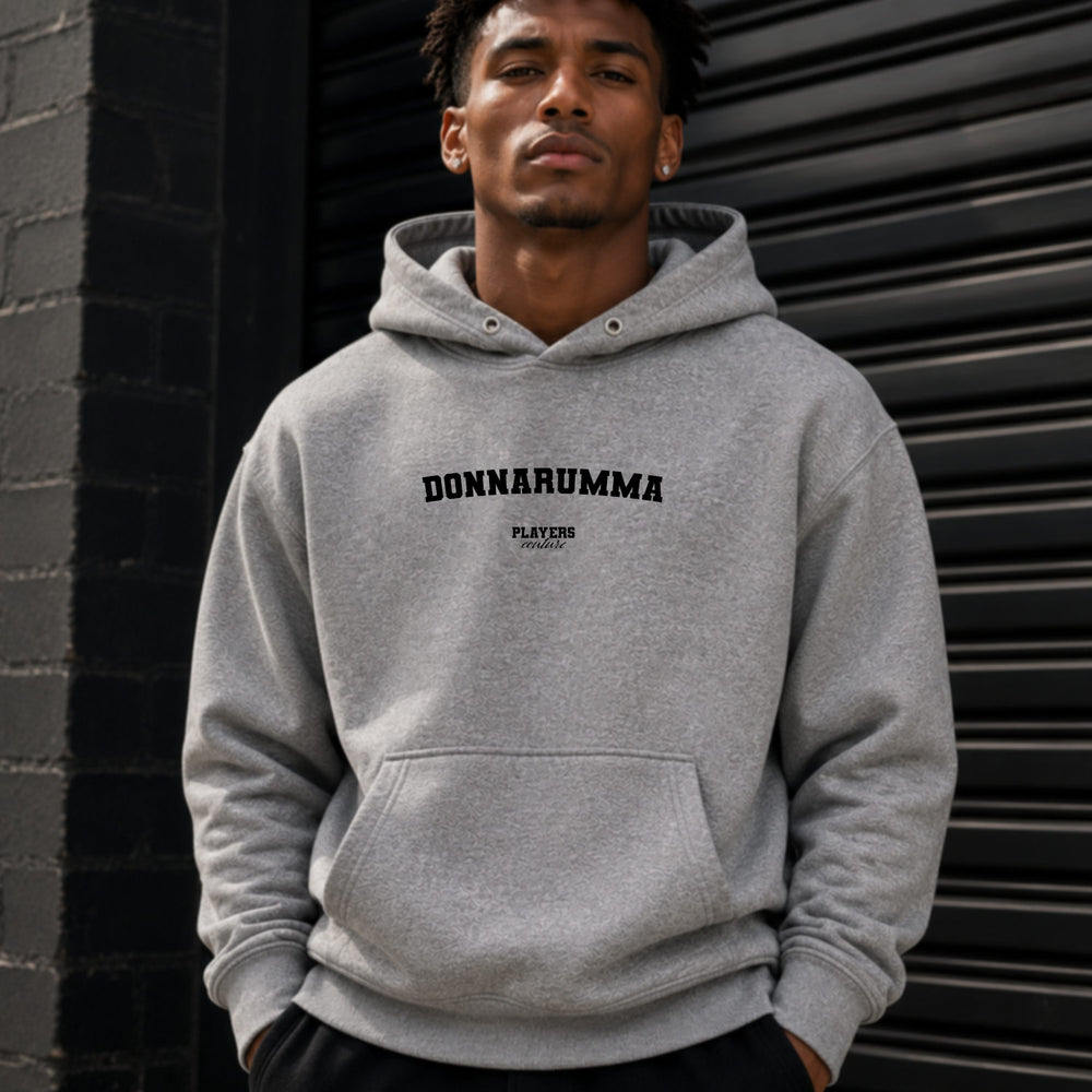 donnarumma name-print hoodie - grey