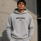 donnie-darko name-print hoodie - grey