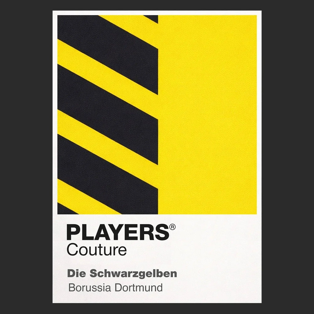 Borussia Dortmund Classic Football Shirt Colours Frame Men's T-Shirt – yellow close-up detail shot of the Borussia Dortmund