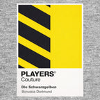 Borussia Dortmund Classic Football Shirt Colours Frame Men's T-Shirt – yellow close-up detail shot of the Borussia Dortmund