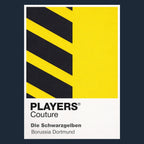 Borussia Dortmund Classic Football Shirt Colours Frame Men's T-Shirt – yellow close-up detail shot of the Borussia Dortmund
