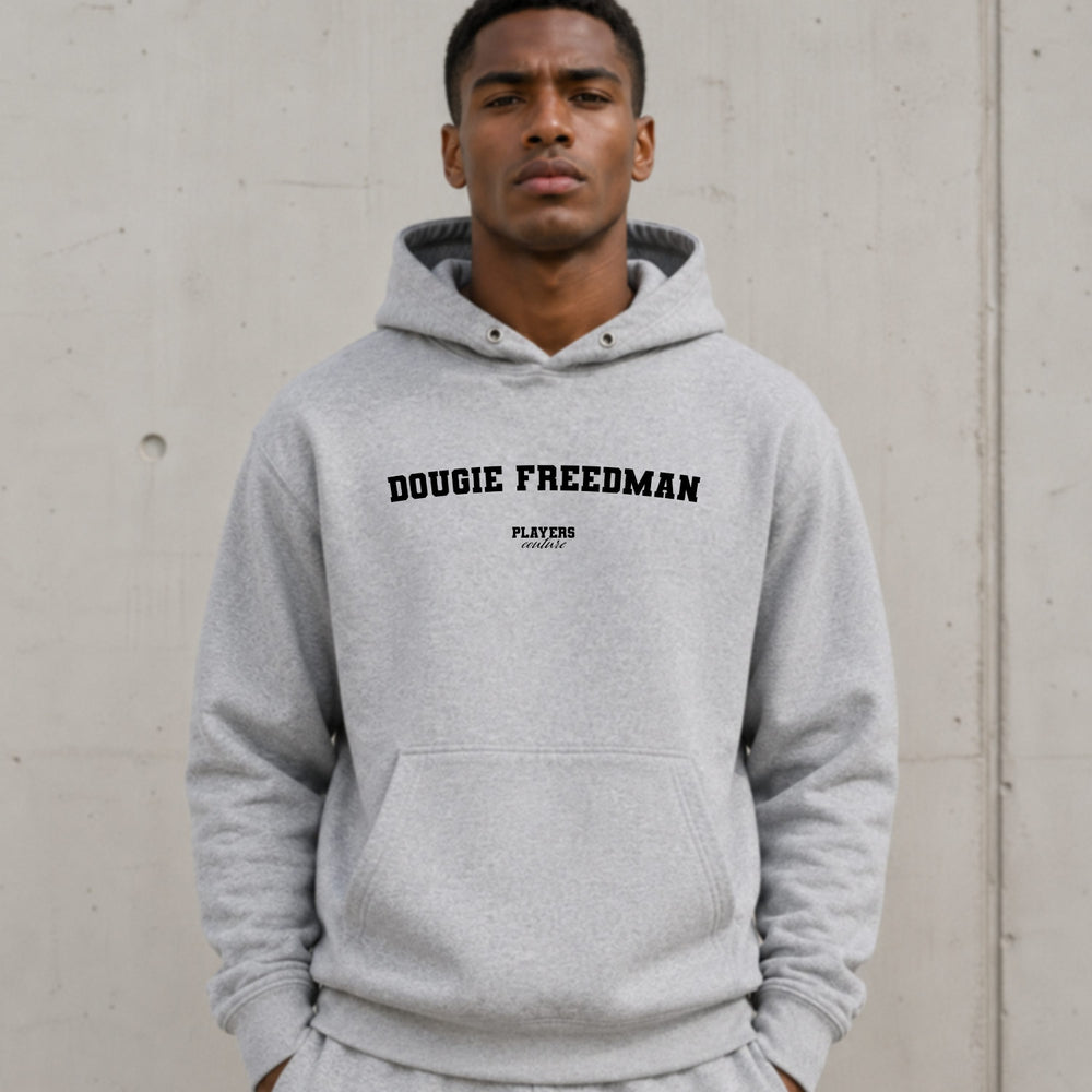 dougie-freedman name-print hoodie - grey