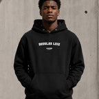 douglas-luiz name-print hoodie - black