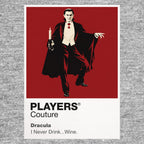 Dracula Bela Lugosi's formal cape, intense gaze and aristocratic Count Dracula silhouette Icon Frame artwork in grey