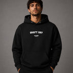 draft-day name-print hoodie - black