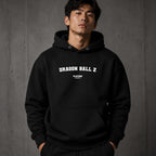 dragon-ball-z name-print hoodie - black