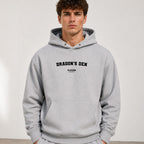 dragon-s-den name-print hoodie - grey