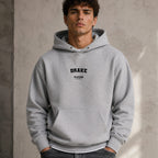 drake name-print hoodie - grey