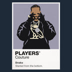 Drake the understated OVO-era silhouette associated with Toronto rap culture Icon Frame artwork in navy