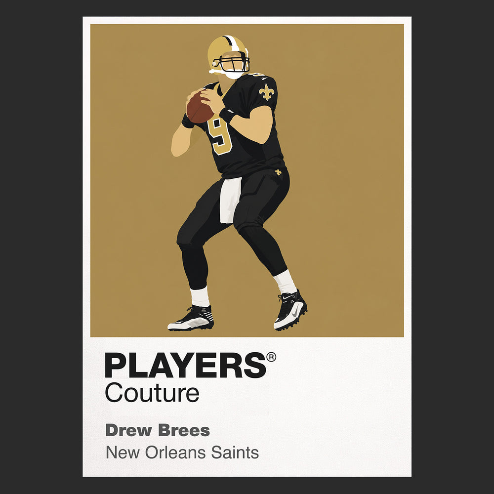 Drew Brees Saints American Football Icon Frame Men's Hoodie
