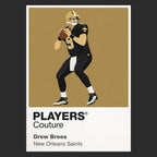 Drew Brees Saints American Football Icon Frame Men's Hoodie